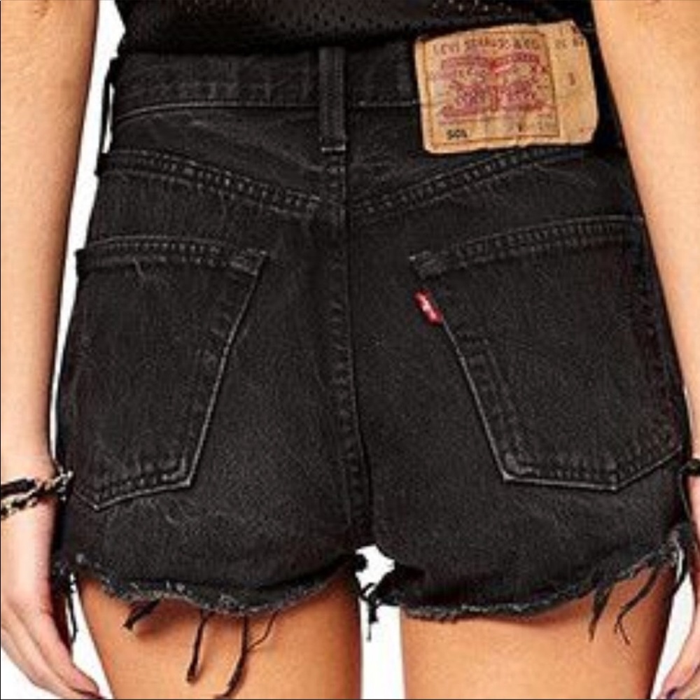 black high waisted shorts